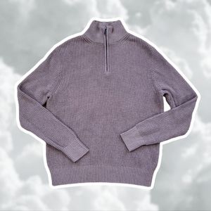 J. Crew Men's Medium 100% Cotton Knit 1/4 Zip Pullover